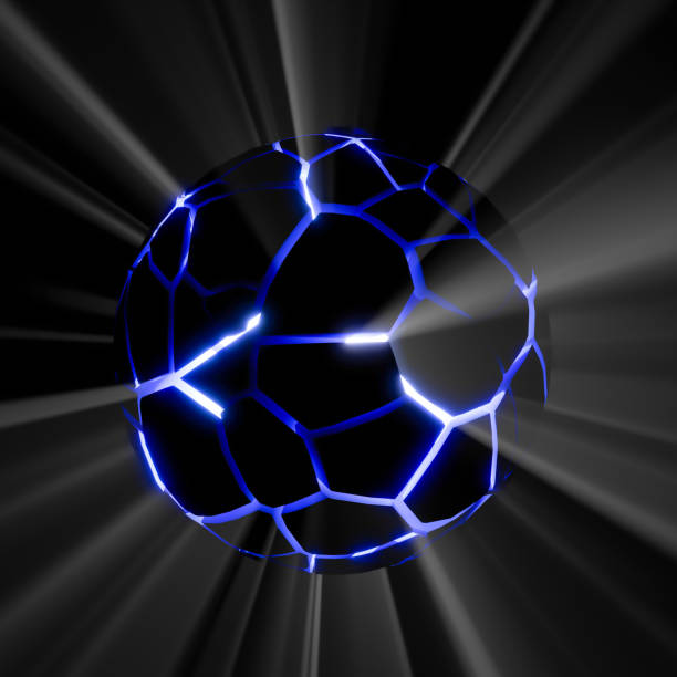 istock Cracked blue ball of energy 1132201158