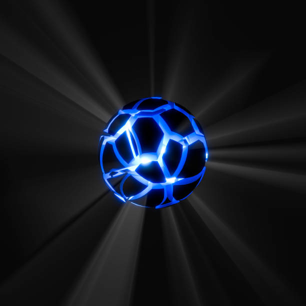 istock Cracked blue ball of energy 1132201171