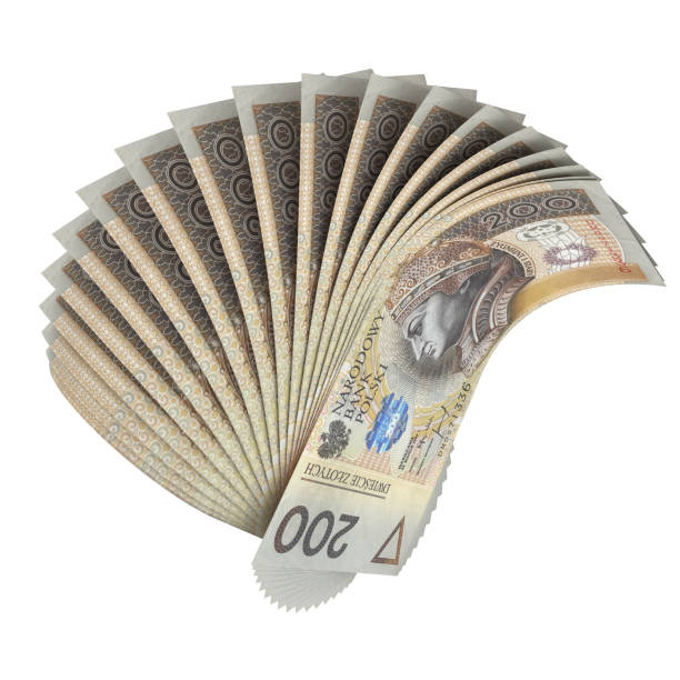 istock 200 PLN banknotes folded into a fan shape - 3d illustration 1132201435