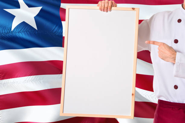 3d rendering of a textured national Liberia flag.