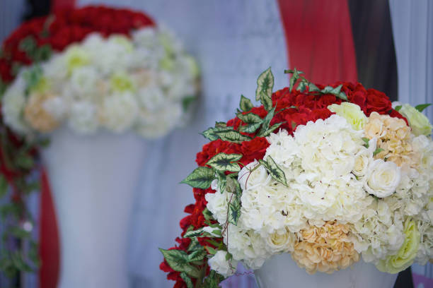 istock The composition is made by florists from fresh flowers. 1132207560
