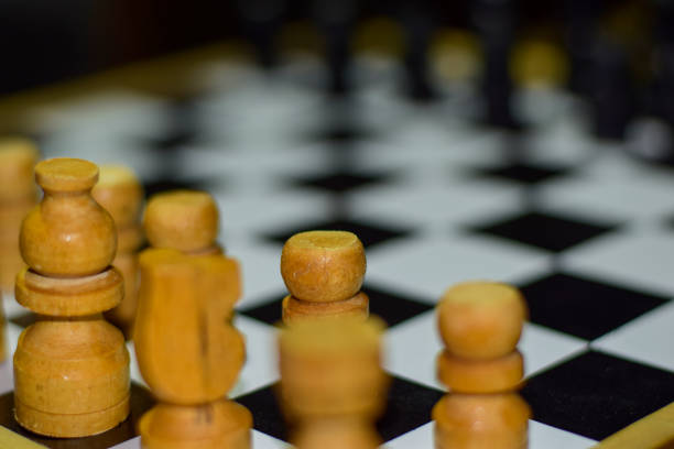istock chess board game for ideas and competition and strategy 1132207757