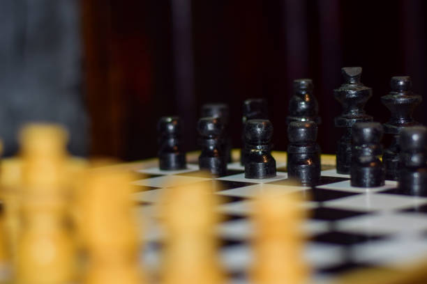 istock chess board game for ideas and competition and strategy 1132207758