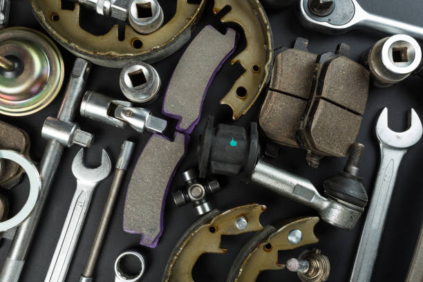 istock Various Car parts on dark background 1132211661