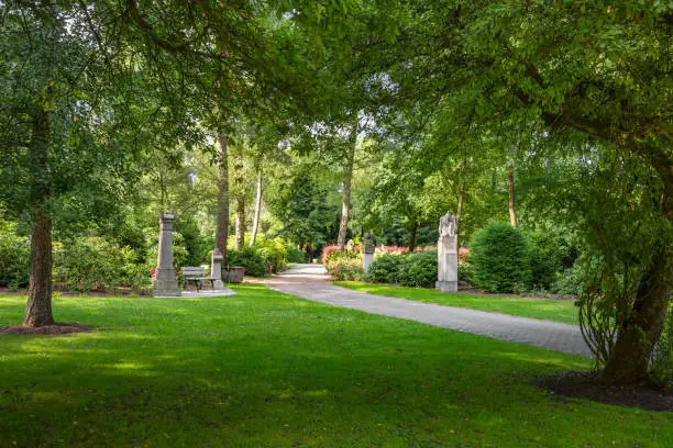 Area for soldier graves at the cemetery Hamburg-Ohlsdorf