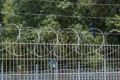 Security fence barrier for no entry