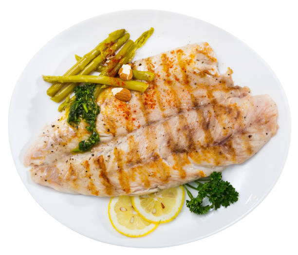istock Top view of grilled perch 1132216152