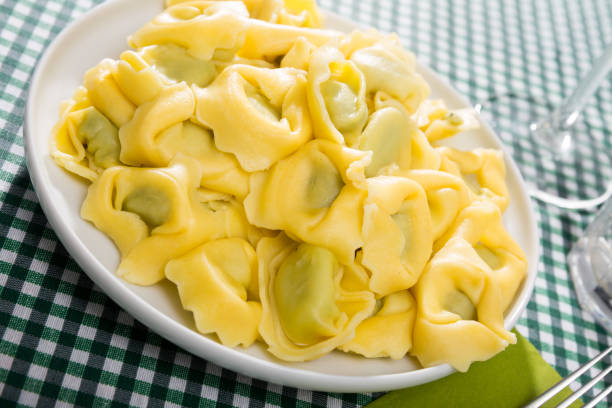 istock Delicious appetizing tortelloni with ricotta cheese and spinach 1132216182