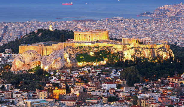 istock Athens - Greece at night, Acropolis 1132219593