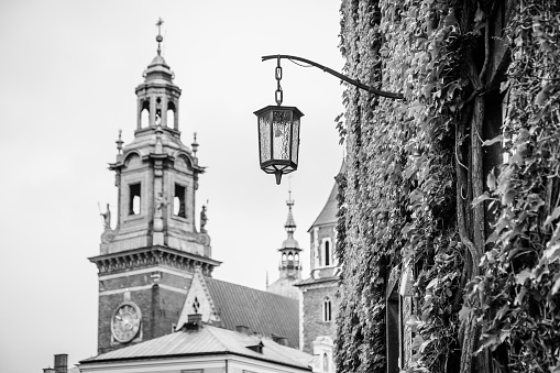 The Wawel Castle is a castle residency located in central Krakow, Poland. Built at the behest of King Casimir III the Great,[2] it consists of a number of structures situated around the Italian-styled main courtyard. The castle, being one of the largest in Poland, represents nearly all European architectural styles of medieval, renaissance and baroque periods.