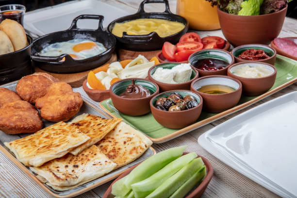 istock Turkish breakfast delicious, rich breakfast. 1132222597
