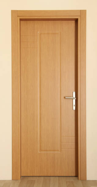 istock Modern wooden interior door 1132222995
