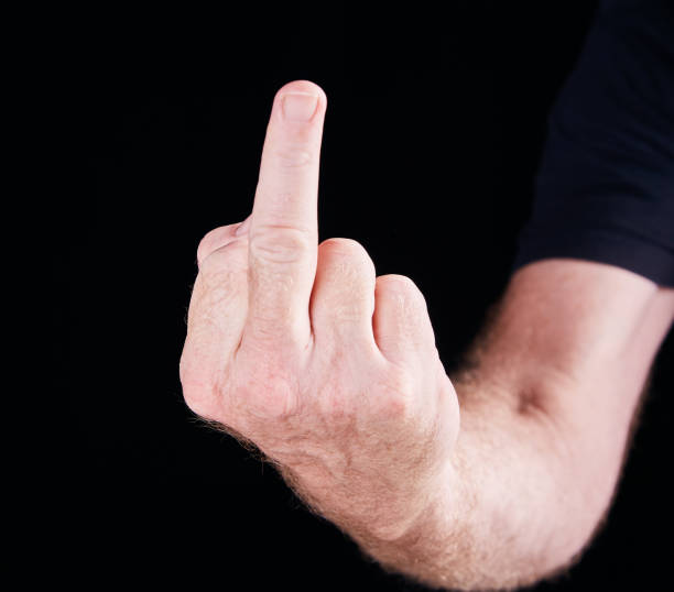 istock Hand makes rude 
