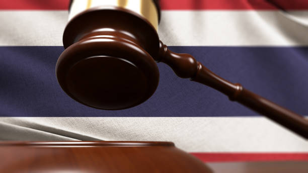 istock Gavel And Flag Law Concept 1132223829