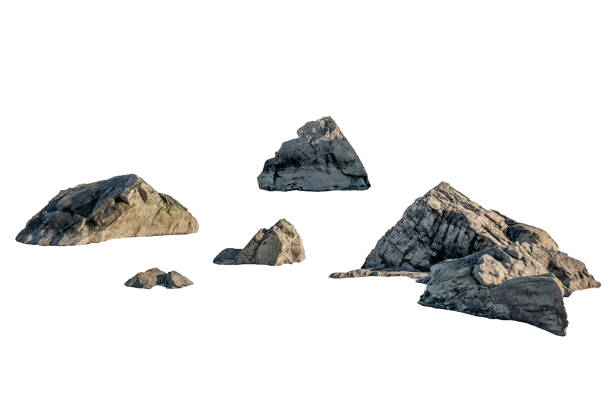 Shape of big rocks on background Shape of big rocks on white background boulder rock photos stock pictures, royalty-free photos & images