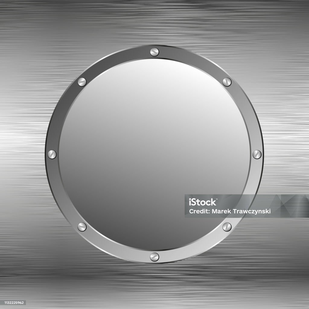 Metal Rounded Banner Image Cartoon Banner Stock Illustration - Download Image Now - Abstract, Aluminum ...