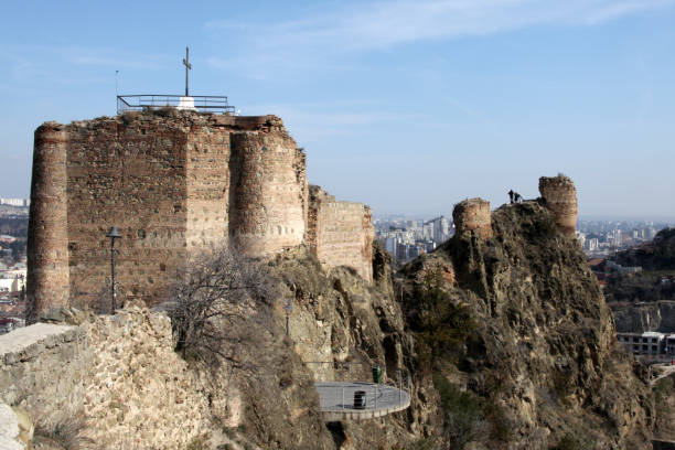 Narikala Fortress in Tbilisi stock photo