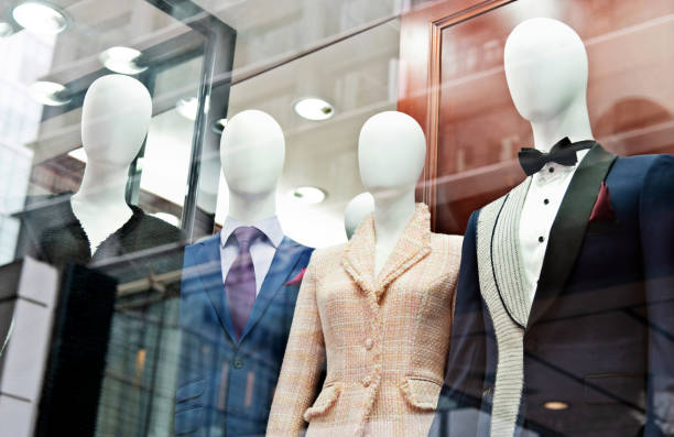 istock Mannequins in modern clothing store 1132230027
