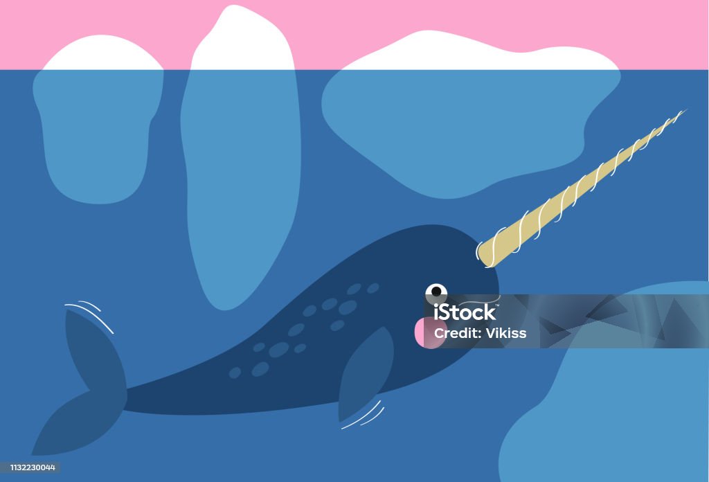 Narwhal Dreaming cute narwhal Narwhal stock vector