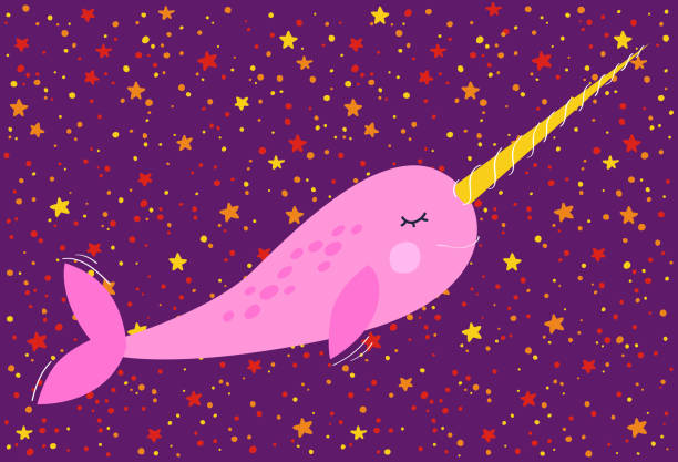 Narwhal Stock Illustration - Download Image Now - Narwhal, Cute, Backgrounds  - iStock