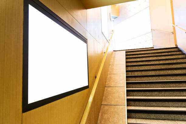 istock Blank billboard on the wall of underground passage 1132230143