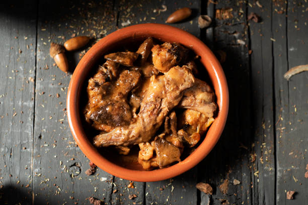 istock recipe of rabbit, typically eaten in Spain 1132230193