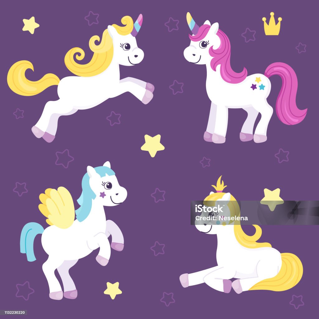 Ilustración de Conjunto De Lindos Unicornios Y Hermosos Caballos Lindo Pony Para Las Niñitas Ilustración Vectorial Estilo Plano De Dibujos Animados y más Vectores Libres de Derechos de Unicornio - iStock Ilustración de Conjunto De Lindos Unicornios Y Hermosos Caballos Lindo Pony Para Las Niñitas Ilustración Vectorial Estilo Plano De Dibujos Animados y más Vectores Libres de Derechos de Unicornio - iStock