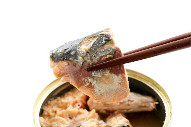 istock Canned mackerel. Canned food. 1132232358