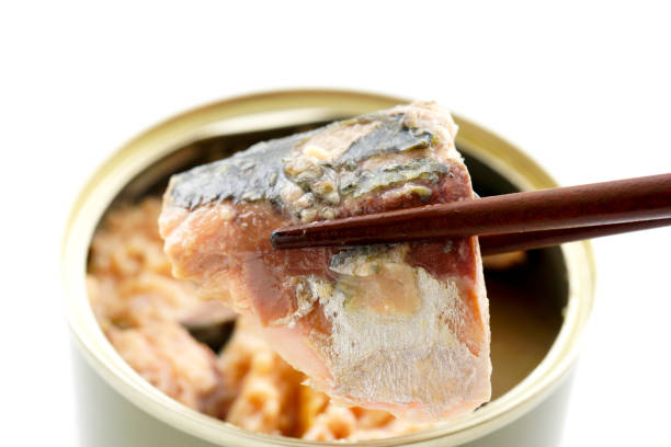 istock Canned mackerel. Canned food. 1132232389
