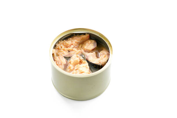 istock Canned mackerel. Canned food. 1132232525