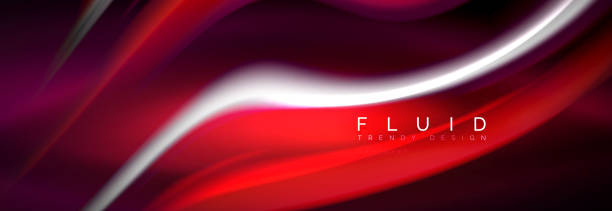 istock Fluid color neon wave lines background, neon liquid color futuristic paint template 1132237135