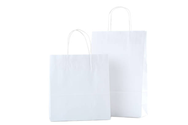 istock Paper shopping bags isolated on white background 1132238636