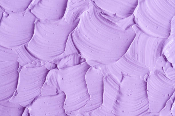 istock Lavender face cream/mask/body wrap texture close up. Brush strokes. Selective focus. Abstract violet background 1132239562