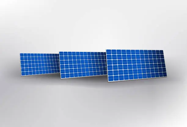 Vector illustration of Solar panels.