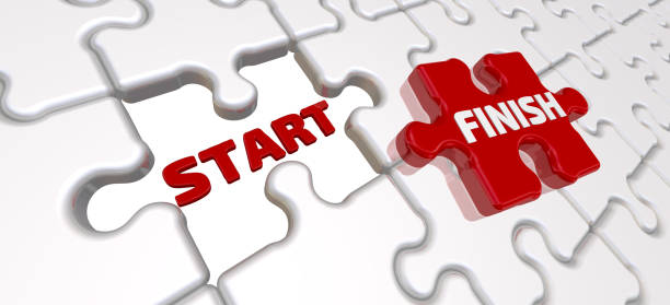 istock The concept of start and finish 1132240025