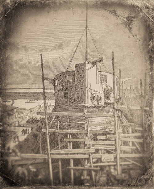 illustrations, cliparts, dessins animés et icônes de une corvette de réservoir en construction - built structure germany history 19th century style