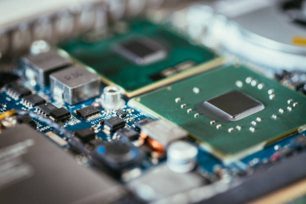 istock Computer Technology: Close up of a computer chip on a circuit board 1132243946