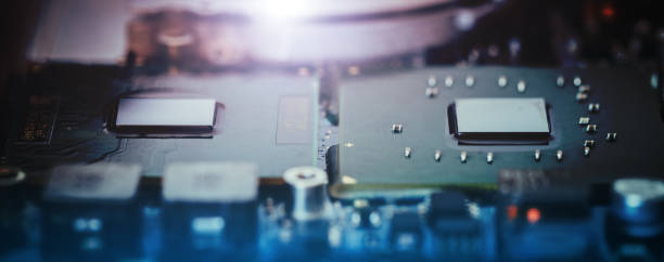 istock Computer Technology: Close up of a computer chip on a circuit board 1132244207