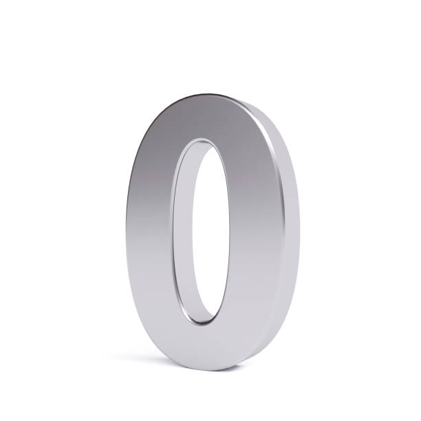 istock Metal number 0, isolated on white. Collection. 1132248340