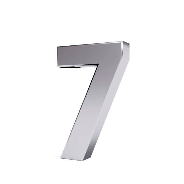 istock Metal number 7, isolated on white. Collection. 1132248438