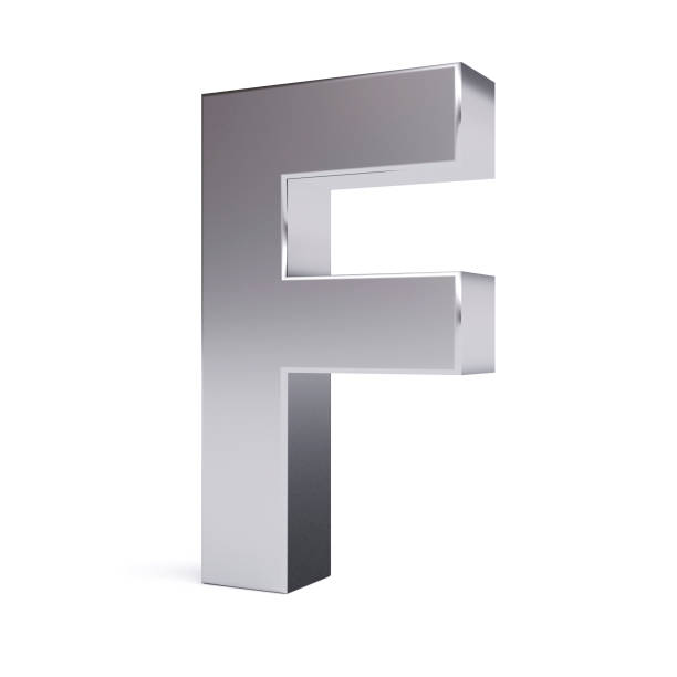 istock Metal letter F. Collection. 1132248475