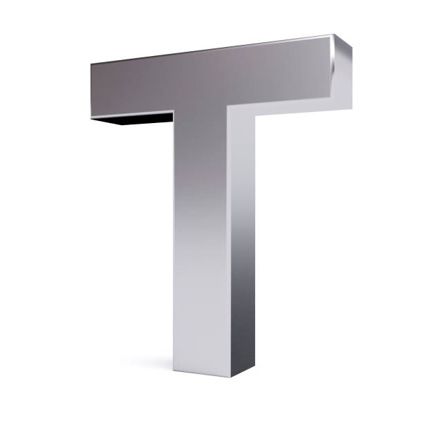istock Metal letter T. Collection. 1132248608