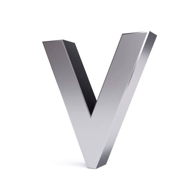 istock Metal letter V. Collection. 1132248637