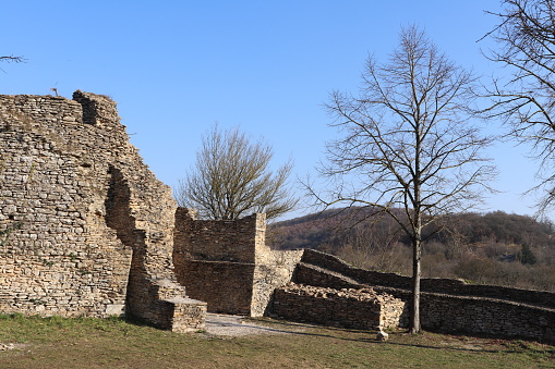 RAMPARTS SAINT HIPPOLYTE - MEDIEVAL VILLAGE OF CREMIEU - DAUPHINE - ISERE - FRANCE