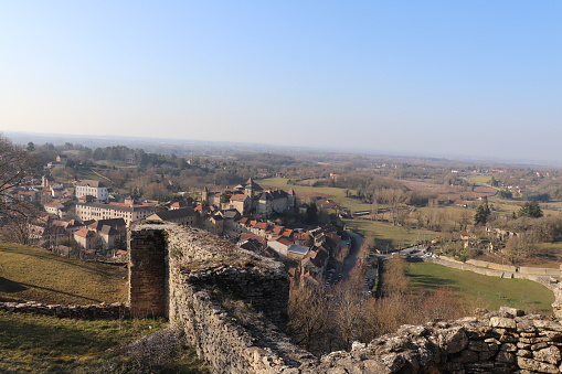 RAMPARTS SAINT HIPPOLYTE - MEDIEVAL VILLAGE OF CREMIEU - DAUPHINE - ISERE - FRANCE