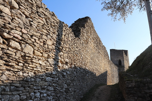 RAMPARTS SAINT HIPPOLYTE - MEDIEVAL VILLAGE OF CREMIEU - DAUPHINE - ISERE - FRANCE