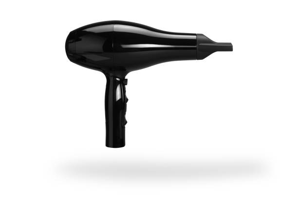 suszarka do włosów wyizolowana na bieli - hair dryer single object plastic black zdjęcia i obrazy z banku zdjęć