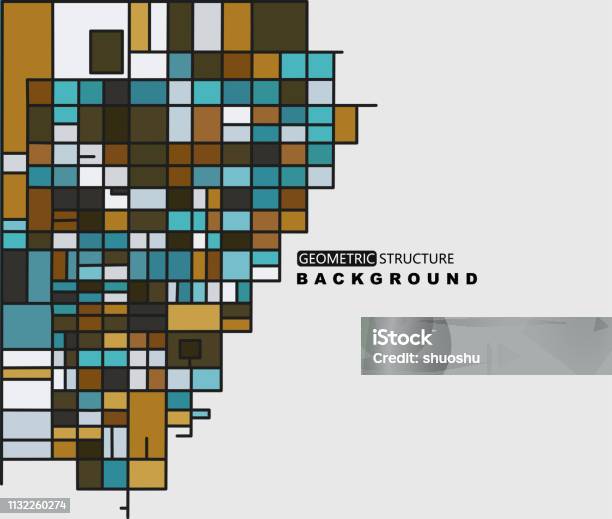 Colorful Rectangle Pattern Background Stock Illustration - Download ...