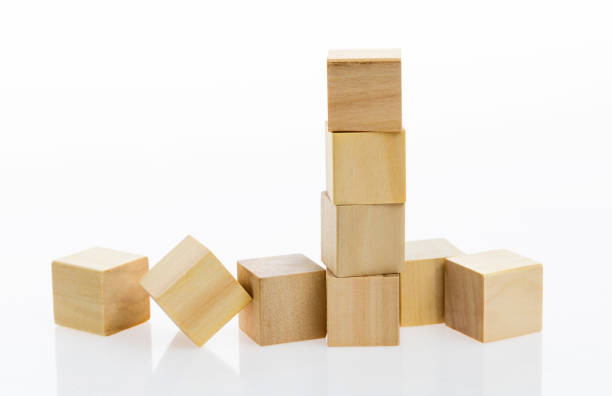 istock Wooden blocks on white background 1132263836