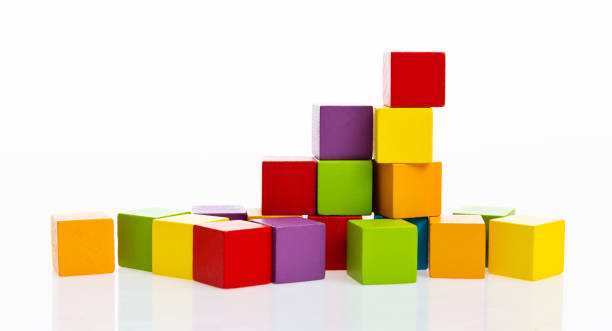 istock Wooden blocks on white background 1132264099